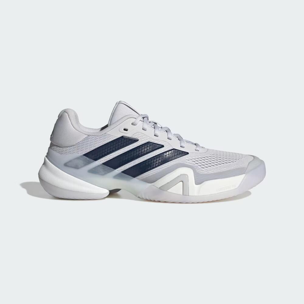 NEW ADIDAS men's barricade 14 tennis shoes in light grey